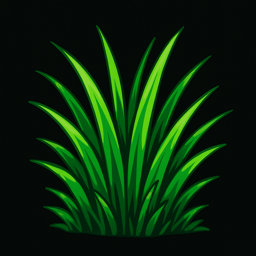 grass.
In-Game asset.  2d.  High contrast.  No shadows