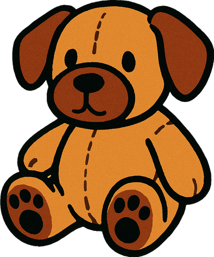 dogPlushie.
In-Game asset.  2d.  High contrast.  No shadows