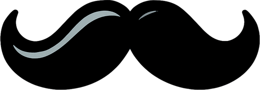Mustache.
In-Game asset.  2d.  High contrast.  No shadows