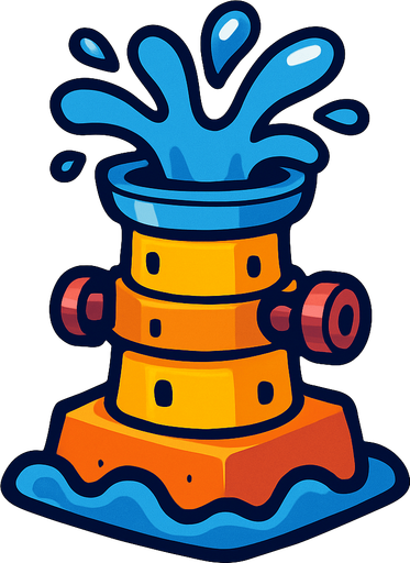 splash tower of tower defense.
In-Game asset.  2d.  High contrast.  No shadows