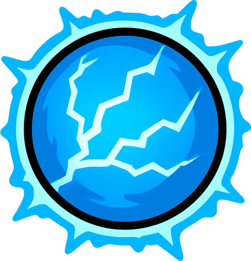 Electro ball.
In-Game asset.  2d.  High contrast.  No shadows
