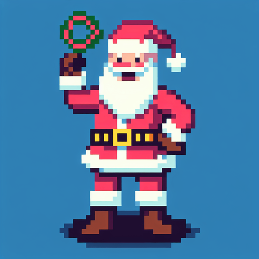 Pixel 2d Noel Baba
Single Game Texture. In-Game asset. 2d. Blank background. High contrast. No shadows.