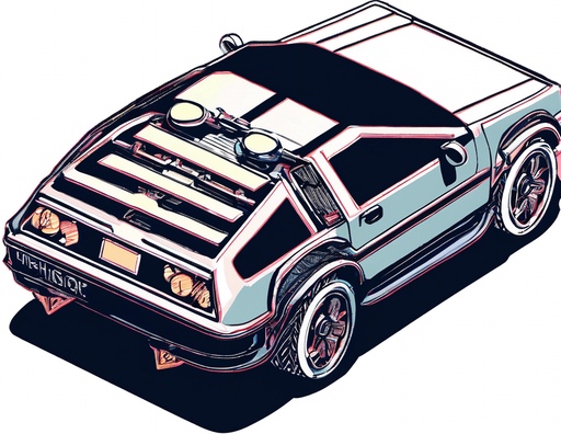 The car emits lights from the headlights