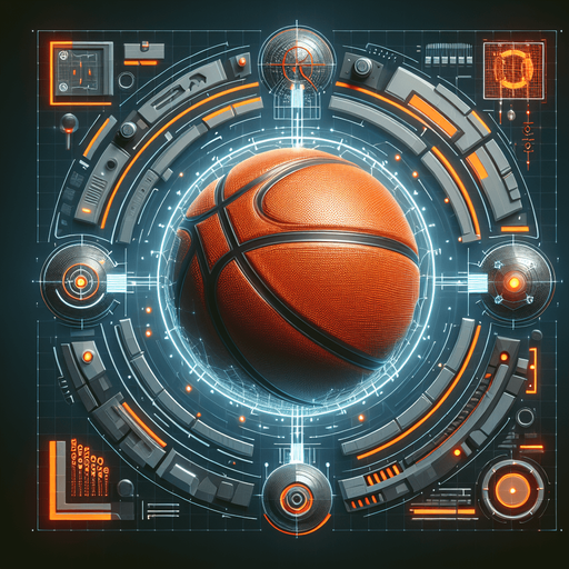 Futuristic basketball.
Single Game Texture. In-Game asset. 2d. Blank background. High contrast. No shadows.