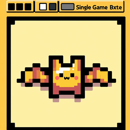yellow bat.
Single Game Texture. In-Game asset. 2d. Blank background. High contrast. No shadows.