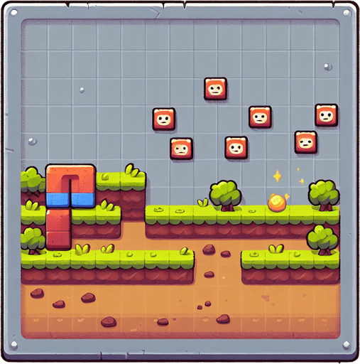 A sprite sheet of magnets.
Single Game Texture. In-Game asset. 2d. Blank background. High contrast. No shadows.