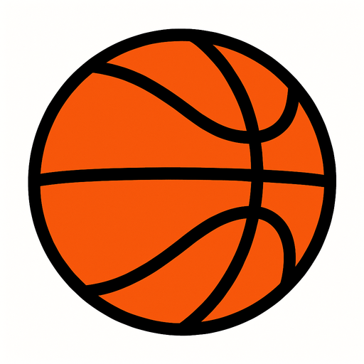 Basketball.
In-Game asset.  2d.  High contrast.  No shadows