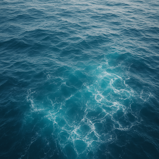 Photorealistic ocean, drone view