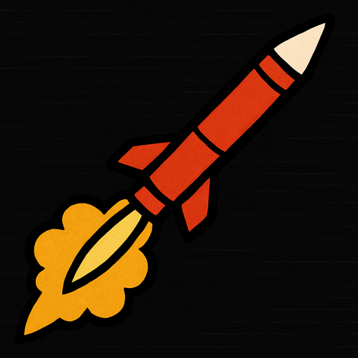 strait flare missile.
In-Game asset.  2d.  High contrast.  No shadows