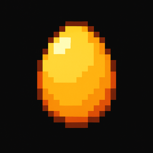 Egg pixel.
In-Game asset.  2d.  High contrast.  No shadows