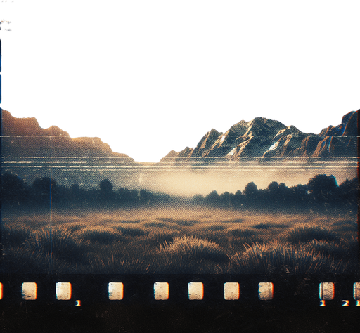 A heavily grainy screen filled with analog noise, washed-out colors, subtle scratches on the film, and a worn, nostalgic texture..
Single Game Texture. In-Game asset. 2d. Blank background. High contrast. No shadows.