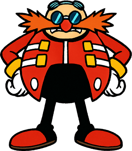 make sonic's enemy doctor eggman.
In-Game asset.  High contrast.  No shadows