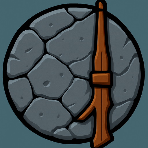 Circle of rock. The turret is a crossbow with no bow on it, only the base.