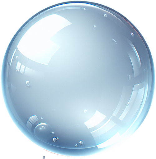 Imagine a bubble ball.
Single Game Texture. In-Game asset. 2d. Blank background. High contrast. No shadows.