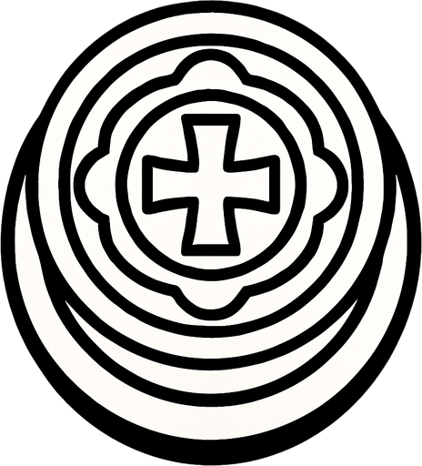 Chess White king view from top.
In-Game asset.  2d.  High contrast.  No shadows