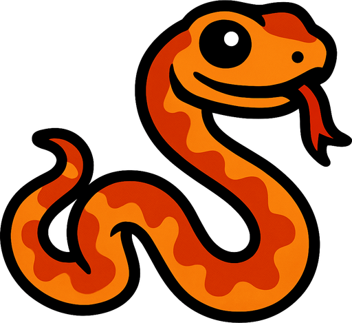 snake.
In-Game asset.  2d.  High contrast.  No shadows