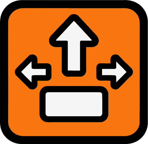 Movement button, item moving button.
In-Game asset.  2d.  High contrast.  No shadows