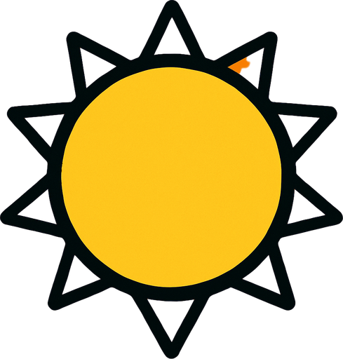 sun.
In-Game asset.  2d.  High contrast.  No shadows