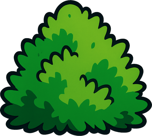 bush 2d.
In-Game asset.  2d.  High contrast.  No shadows