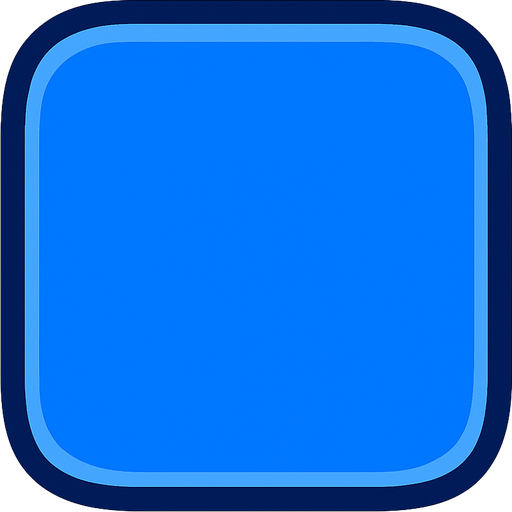 blue rounded edge square.
In-Game asset.  2d.  High contrast.  No shadows