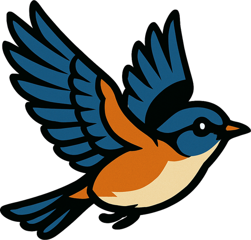 Oiseau qui vole.
In-Game asset.  2d.  High contrast.  No shadows