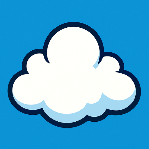 cloud.
In-Game asset.  2d.  High contrast.  No shadows