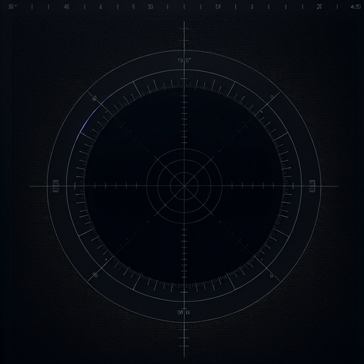 minimalis empty radar screen.
top view. no border