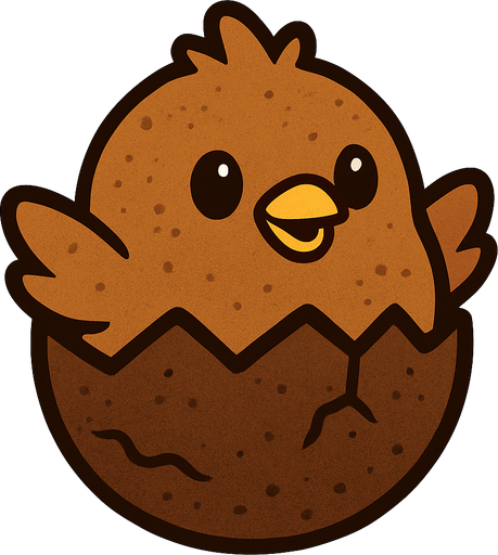 toprak civciv i.
In-Game asset.  2d.  High contrast.  No shadows