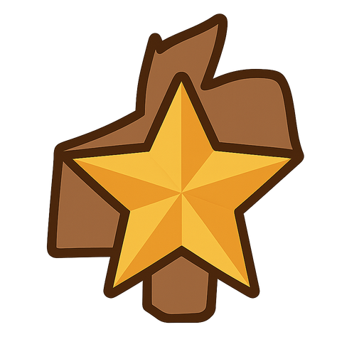 A star . No background. Transparent background. Blank background. No shadows. 2d. In-Game asset. flat