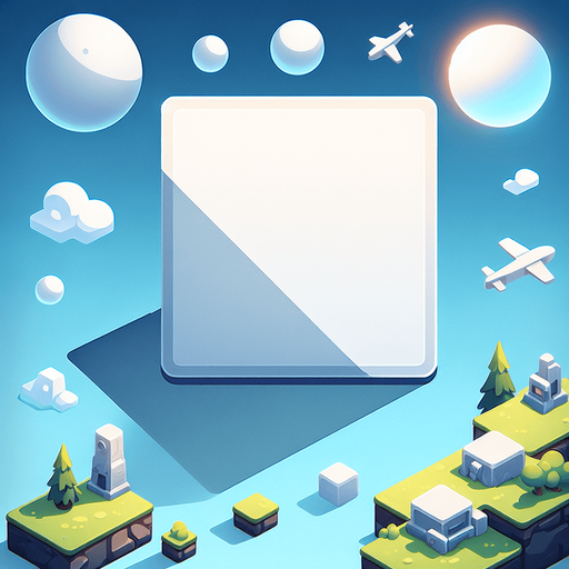 White square.
Single Game Texture. In-Game asset. 2d. Blank background. High contrast. No shadows.
