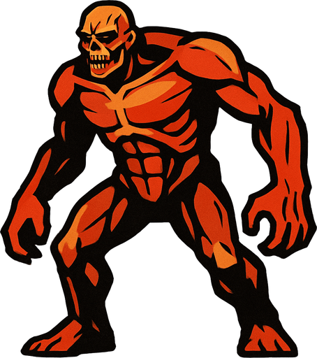 Titan enemy.
In-Game asset.  2d.  High contrast.  No shadows