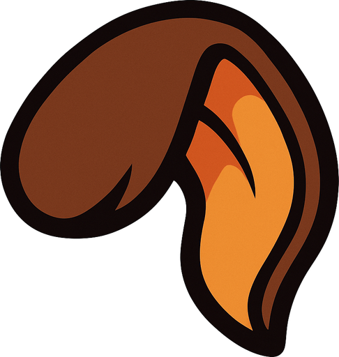 Dog ear.
In-Game asset.  2d.  High contrast.  No shadows