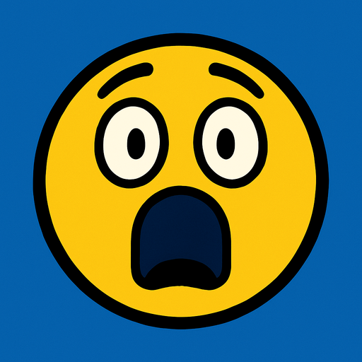 Emoji_shocked.
In-Game asset.  2d.  High contrast.  No shadows