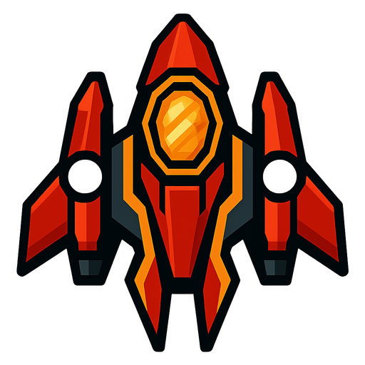 An enemy spaceship in a topdown shooter.
In-Game asset.  2d.  High contrast.  No shadows