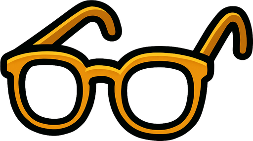 Glasses.
In-Game asset.  2d.  High contrast.  No shadows
