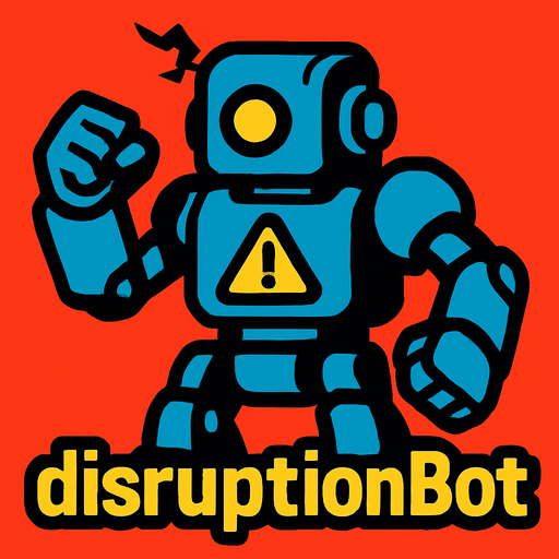 disruptionBot.
In-Game asset.  2d.  High contrast.  No shadows