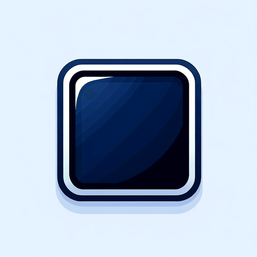 navy blue square. very thin white border..
Single Game Texture. In-Game asset. 2d. Blank background. High contrast. No shadows.
