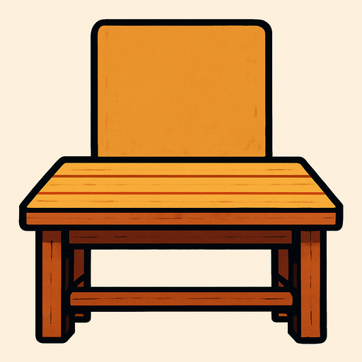 Mesa de tienda para poner un personaje detras.
In-Game asset.  2d.  High contrast.  No shadows