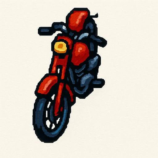 Gta2 moto
Single Game Texture. In-Game asset. 2d. Blank background. High contrast. No shadows be diagonal