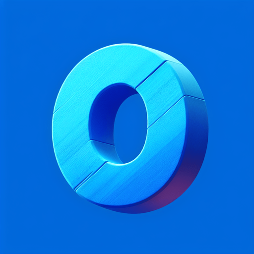 A large letter 'O' as in tic tac toe, coloured blue.
Single Game Texture.  In-Game asset.  2d.  Blank background.  High contrast.  No shadows