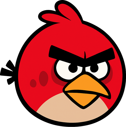 Angry birds red.
In-Game asset.  2d.  High contrast.  No shadows