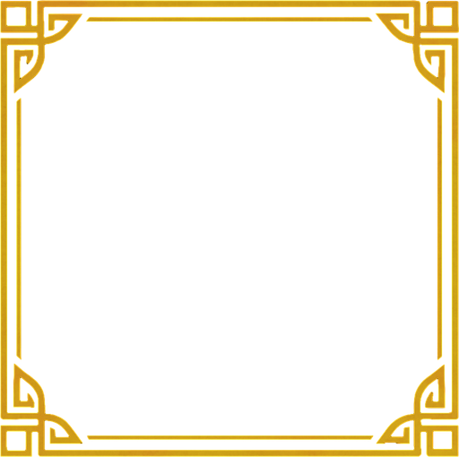 Quiero un rectangulo elegante con colores dorados en las esquinas.
In-Game asset.  2d.  High contrast.  No shadows