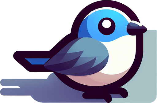 Bird.
Single Game Texture. In-Game asset. 2d. Blank background. High contrast. No shadows.