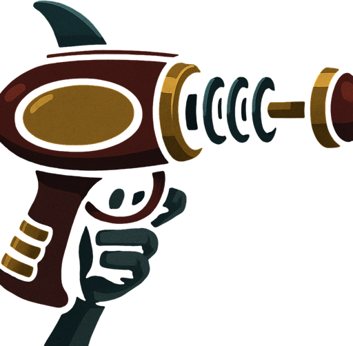 Darker colours held by a grey alien hand