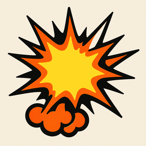 Bomb effect.
In-Game asset.  2d.  High contrast.  No shadows