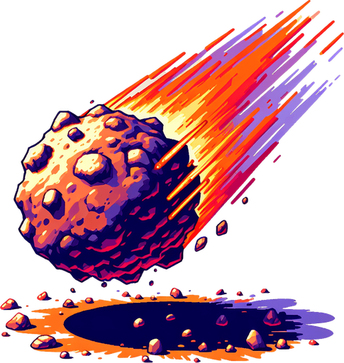 🪨 Large Asteroid – Moves slow but takes 3-4 hits to destroy..
Single Game Texture.  In-Game asset.  2d.  Blank background.  High contrast.  No shadows