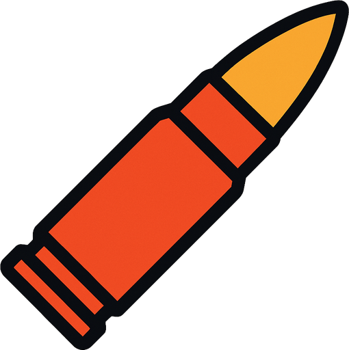 Bullet image.
2d.  High contrast.  No shadows