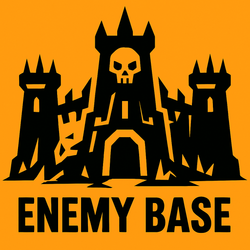 enemyBase.
In-Game asset.  2d.  High contrast.  No shadows