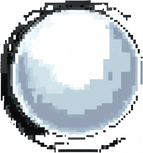 Black outline around the white bubble. Pixel