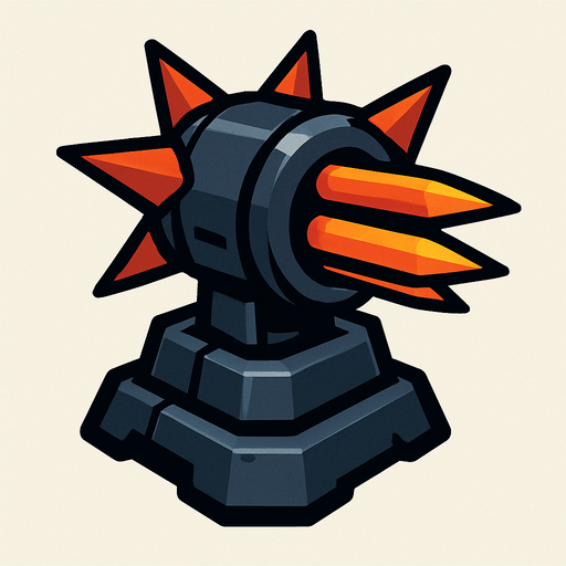 Spike turret.
In-Game asset.  2d.  High contrast.  No shadows